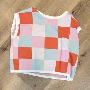 Colorful Checkered Women’s Top